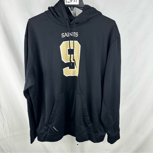 Nike Drew Brees NO Saints Pullover Hoodie Men’s Size XL Team Apparel Therma Fit
